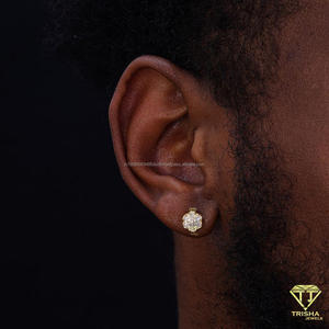 Boucles d'oreilles classiques en forme de fleur avec diamants de laboratoire, en argent sterling 925, bijoux élégants, cadeau - Product Image 4