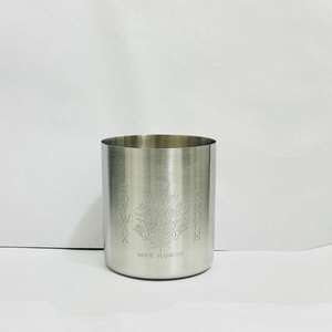 Tarro de vela o recipiente de vela con acabado de níquel y cepillado de acero inoxidable de alta calidad a granel, recipiente de vela perfumado vacío - Product Image 6