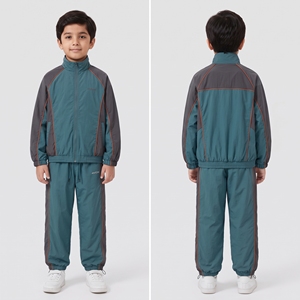 Fabricante al por Mayor de Conjuntos Deportivos Escolares para Niños, Ropa Casual de Uso Diario, Lavable a Máquina, de Color Sólido - Product Image 2