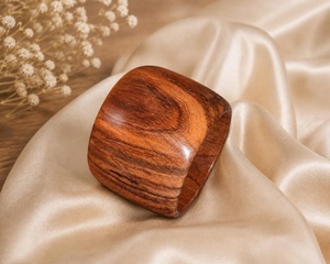 Fashion Handmade Vintage Geometric Wooden <b>Bangle</b> <b>Bracelet</b> Pair Sustainable Eco-Friendly Women's Jewelry - Product Image 4