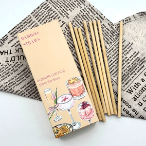 Pajitas de Bambú para Bebidas, para Fiestas, Bares, Cocina, Viajes y Uso Diario, Diseño Natural Biodegradable - Product Image 5