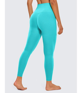 High Quality Women's Casual <b>Seamless</b> Workout <b>Leggings</b> Elastic Waist Quick Dry Breathable Fabric Full Length All Seasons Custom - Product Image 2