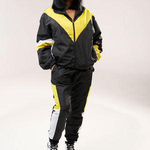 Conjunto Deportivo Ligero de 2 Piezas para Mujer, Chaqueta Corta con Cierre Completo y Cuello Alto, Pantalones Deportivos con Estampado Sólido - Product Image 6