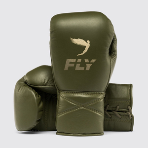 Gants de boxe en cuir entièrement personnalisés de marque propre Green Fly, équipement professionnel de combat, kickboxing, Muay Thai, Fly Boxing - Product Image 1