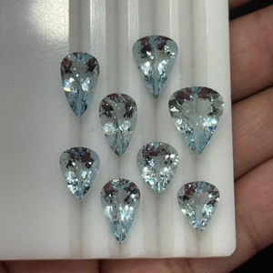Aguamarina Azul Transparente Natural, Forma de Pera, Tamaño Libre 2-7 Ct, Calidad Sin Tratar, Azul del Mar de Madagascar, Gema Suelta, Gema al por Mayor - Product Image 3