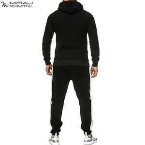 Newest Trendy Custom Logo <b>Men's</b> Slim Fit Full Zip Hooded Yoga Set - Professional Athletic Tracksuit For Gym, Training & Running - Product Image 5