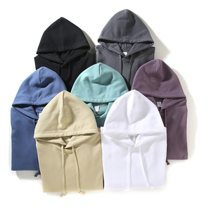 Pull-over décontracté unisexe personnalisé avec logo, en coton biologique épais de haute qualité, sans cordon, avec poche, vente en gros - Product Image 5