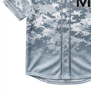 Maillot de baseball professionnel camouflage numérique à séchage rapide, vêtements de sport streetwear, tenue d'équipe MALUZA INDUSTRIES - Product Image 2