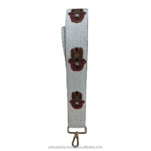 Correa de hombro ajustable de algodón hecha a mano con cuentas y bordado personalizado de Go Buffs para el Día de Juego Universitario, para colgar en el bolso. - Product Image 5