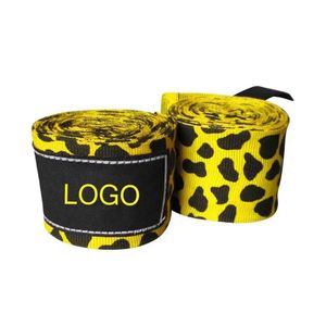 Bandages de boxe à imprimé animal, en coton élastique, pour le soutien des poignets, pour le sparring, la remise en forme et les activités d'entraînement - Product Image 1