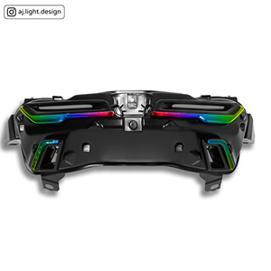 AJLIGHT DESIGN Taiwan - Sistema de Reequipamiento de Luces Traseras LED RGB de Cuatro Lentes con Intermitentes para Yamaha NMAX V3 AJNMAX-BTL Nuevo - Product Image 2