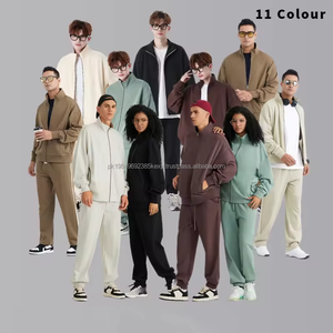 Sudadera con cremallera y cuello levantado informal de gran tamaño de alta calidad, chaqueta con cremallera personalizada para hombres y mujeres, sudaderas con capucha y sudaderas - Product Image 3