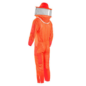 Orange Checkered Beekeeper <b>Suit</b> with Veil Full Body Coverall Four Seasons Casual Wear Nylon - Product Image 6