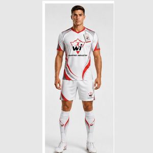 Uniforme de Fútbol Personalizado, Ropa Deportiva para Equipos, Jersey y Pantalones Cortos de Fútbol Transpirables y Ligeros Diseñados para Entrenamiento de Fútbol - Product Image 1