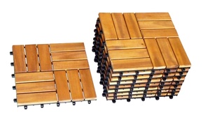 Precio Especial 2024 Baldosas para Piso de 12 Listones, Material de Decoración para Terraza, Impermeable, Antideslizante, Baldosas de Madera Sólida para Exteriores - Product Image 4