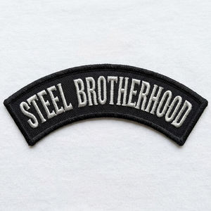 Patch brodé thermocollant personnalisé en tissu incurvé, style Rocker Biker, pour vêtements, vestes et gilets, vente en gros en vrac, collection Road Legends - Product Image 5