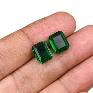 Best Selling Green <b>Quartz</b> 10x12mm Octagon Cut Briolette Faceted Loose Gemstone Cabochon for Silver Jewelry Making Earrings <b>Rings</b> - Product Image 3