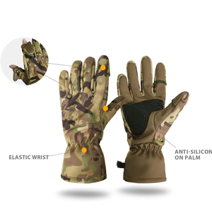 Tactical Outdoor <b>Gloves</b> Camouflage Wrist Length Polyester Cotton Spandex <b>Touchscreen</b> Needle Detection Anti-Pilling Durable - Product Image 2