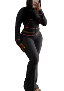 Conjunto Deportivo de Dos Piezas con Logotipo Personalizado para Mujer, Fabricante de Ropa Deportiva de Moda, Pedido al por Mayor, Chándal con Logotipo Personalizado 2026 - Product Image 4