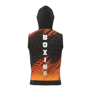 Sweat à capuche sans manches pour le boxe, coupe confortable, idéal pour l'entraînement et l'échauffement. - Product Image 4