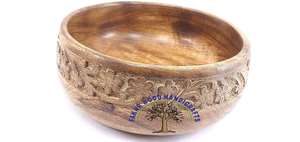 ชามไม้เนื้อแข็งขัดเงาแบบขายส่ง เป็นมิตรกับสิ่งแวดล้อม สำหรับเสิร์ฟพาสต้าและบะหมี่ ภาชนะบนโต๊ะอาหารทันสมัยมีสไตล์ - Product Image 3