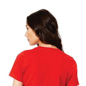 T-shirt basique pour femme très demandé, en coton respirant, coupe ajustée, manches courtes, personnalisation de marque, vente en gros, fabricant et fournisseur - Product Image 5