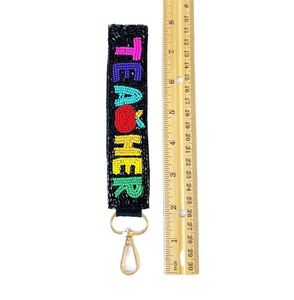 Porte-clés personnalisé en perles, design moderne, broderie artisanale, écologique, de haute qualité - Product Image 3