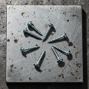 Tornillos Autorroscantes de Acero al Carbono con Rosca Gruesa, Cabeza Pan, Métricos, de Alto Torque, Clase 4, Niquelados/Zincados, para Madera - Product Image 1