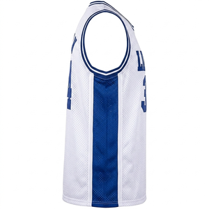 Camiseta de Baloncesto Personalizada con Impresión, Uniforme de Equipo de Malla Blanca, 100% Poliéster, Transpirable, de Secado Rápido, Ropa Deportiva OEM - Product Image 2