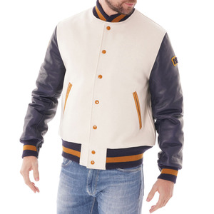 New Purple White Embroidered Varsity <b>Jacket</b> Men Plus Size Wool Letterman <b>Jacket</b> Chenille <b>Patchwork</b> Button Front Outerwear - Product Image 5