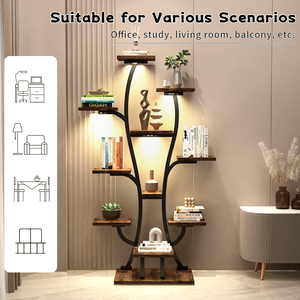 <b>Vase</b> Shape Indoor Plant <b>Stand</b> with Grow Lights Metal Flower Holder Rack for Indoor Plants - Product Image 5