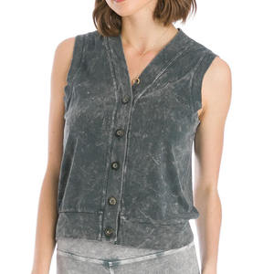 Camisetas sin mangas para mujer, chaleco deportivo de algodón, camiseta de gimnasio personalizada para mujer, informal, de verano, servicio personalizado OEM - Product Image 4