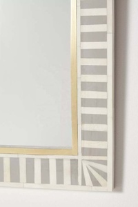 Best Selling Indian Handmade Eco-Friendly Bone MOP Inlay Anti-Fog Lightweight Wall <b>Mirror</b> High Quality Rustic Design Frame - Product Image 3