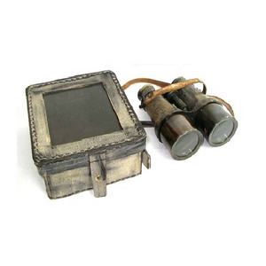 Étui en cuir télescope jumelles décoration bonne qualité article décoratif pour la maison victorien Marine Vintage binoculaire laiton Antique - Product Image 1
