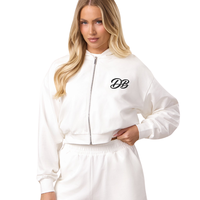 Ensemble sweat à capuche court et short blanc imprimé pour femme, toucher doux, décontracté, pour la détente, le fitness et le sport