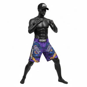 Shorts de combat MMA, boxe, karaté, grappling de haute qualité, vêtements de sport unisexes, 100% polyester, séchage rapide et respirant - Product Image 1