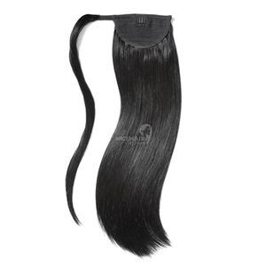 Extensions de queue de cheval vierges vietnamiennes Remy à trame simple, longueur 14-24 pouces, naturelles, brutes, double trame machine, couleur personnalisable - Product Image 6