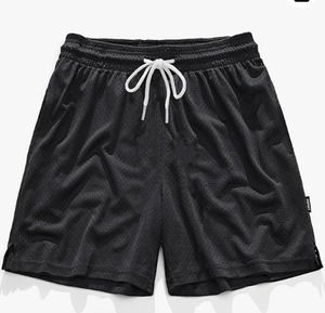 Shorts en polyester bleu marine pour homme, taille mi-haute, élastique, séchage rapide, décontractés, pour l'entraînement, avec poches - Product Image 1