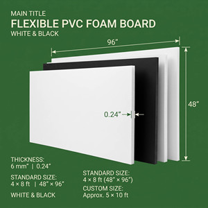 Panneau en mousse PVC Sintra Alternative 1/4" x 48" x 96" haute densité blanc résistant aux UV, feuille plastique imprimable pour extérieur - Product Image 1