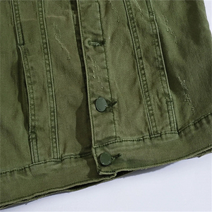 Gilet en jean pour homme à col rabattu, couleur unie, décontracté, en coton tissé, simple boutonnage, pour le printemps - Product Image 4