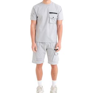 Último diseño, nuevo conjunto de 2 piezas de verano para hombre, traje deportivo para hombre con bolsillos, manga corta, 100% algodón, camisa para hombre y pantalón corto para uso diario - Product Image 2