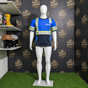Camiseta de Seguridad de Alta Visibilidad, Ropa de Trabajo Reflectante, Antiarrugas, Unisex, Transpirable, de Poliéster, para Construcción, Trabajo Industrial y Carreteras - Product Image 2