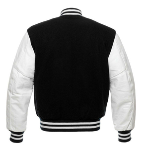 <b>Plus</b> <b>Size</b> Wholesale Custom Made Letterman Baseball College Team Woolen With <b>leather</b> Sleeves Men's School Blank <b>Jackets</b> - Product Image 2
