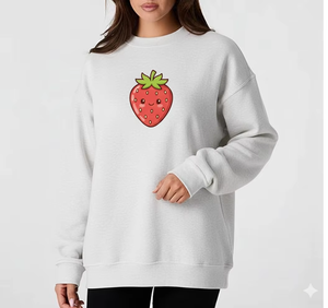 Sudadera personalizada para mujer, de cuello alto, estilo oversized, con ribetes y dobladillo en contraste, de tejido grueso tipo felpa. - Product Image 1