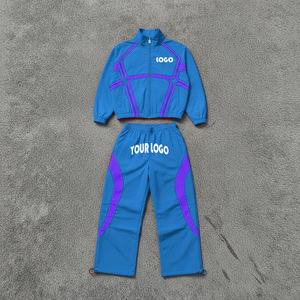 Conjunto Deportivo Personalizado para Hombre, Chaqueta y Pantalones de Poliéster de Secado Rápido, Estilo Deportivo con Bloques de Color, para Primavera y Otoño - Product Image 5