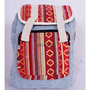 Mochila de Viaje Ligera de Lona de Algodón con Solapa Pequeña Heaven, Tamaño Regular, Estilo Vintage, Ecológica, ART&ART, Comercio Justo, Venta al Por Mayor - Product Image 1