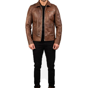 Chaqueta de cuero PU para hombre, estilo motero, informal, para calle, a bajo precio, hecha en Pakistán. - Product Image 5