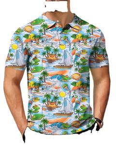 Divertido hombre Polo moda 3D Cool impresión camisetas Hip Hop tendencia calle Tops solapa manga corta blusa ropa Polos - Product Image 4