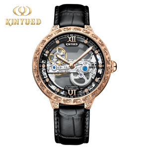 Nuevo Reloj Mecánico Luminoso a Prueba de Agua con Correa de Cuero de Lujo, Esfera con Indicadores, Tourbillon Automático, Elegante y Popular para Hombre - Product Image 1