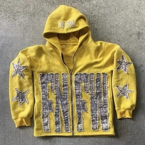Vente en gros de sweats à capuche en coton pour femmes, unis, personnalisables avec logo, style hip-hop, épais, à enfiler, en molleton lourd et coupe oversize - Product Image 3